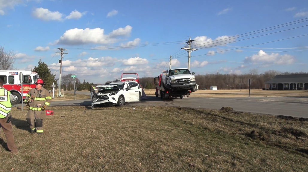 One transported after a two-vehicle crash in Allen County